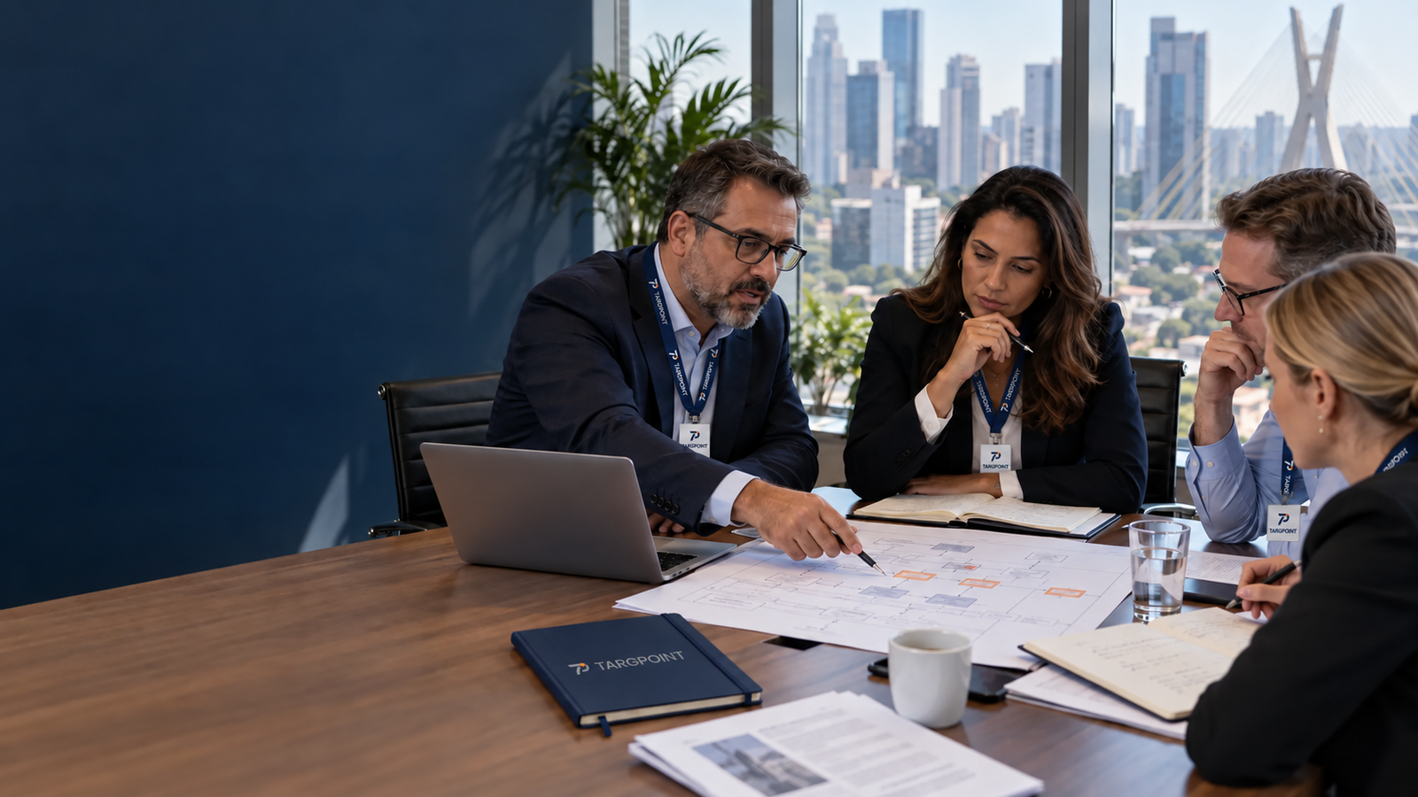 Especialistas revisando evidências em um assessment de projetos SAP no Brasil