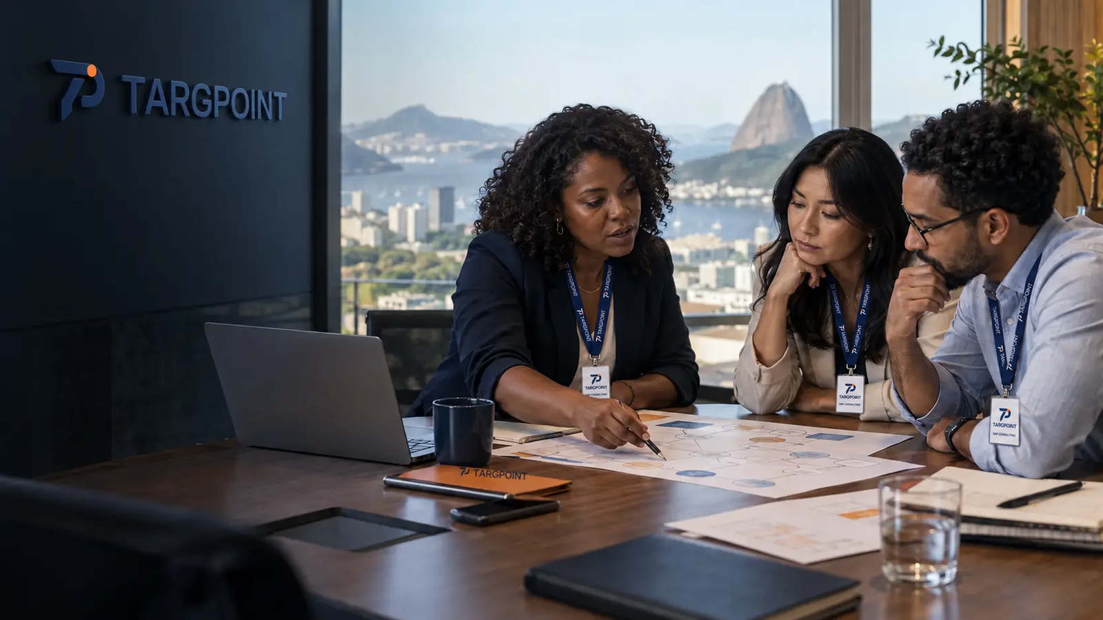 Equipe da TargPoint analisando um contexto de negócio antes de definir a solução