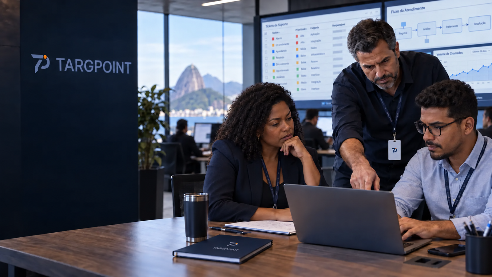 Equipe brasileira acompanhando uma operação SAP em ambiente de suporte